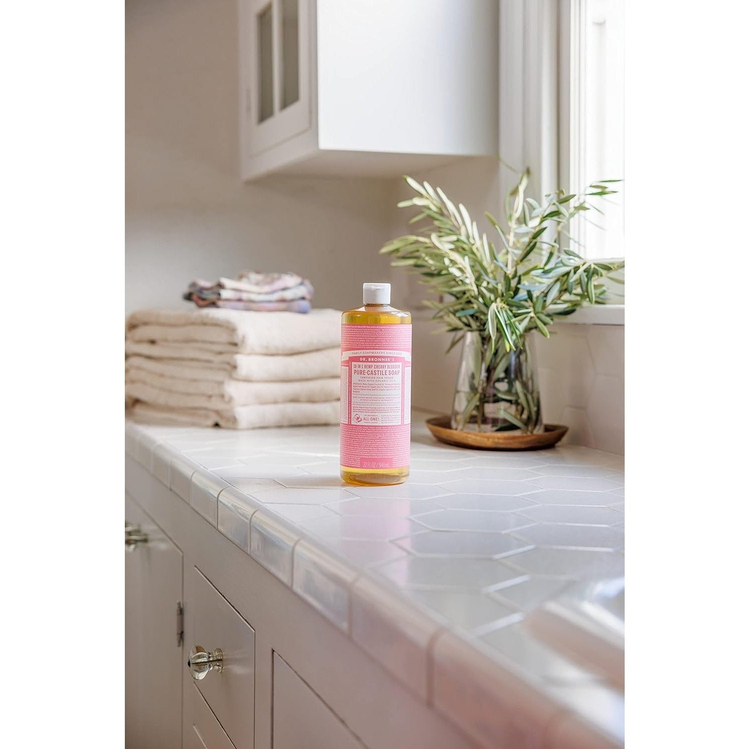 Dr. Bronner's Pure-Castile Soap Liquid (Hemp 18-in-1) Cherry Blossom 473ml - Cutprice Online