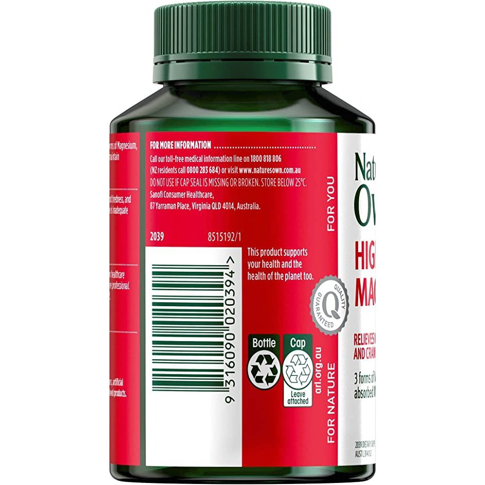 Nature's Own High Strength Magnesium 150 Tablets - Cutprice Online