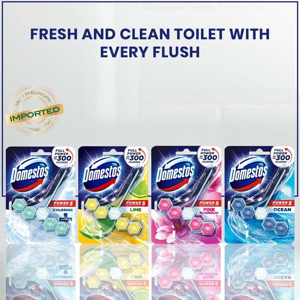Domestos Power 5 Lime Rim Block 55G