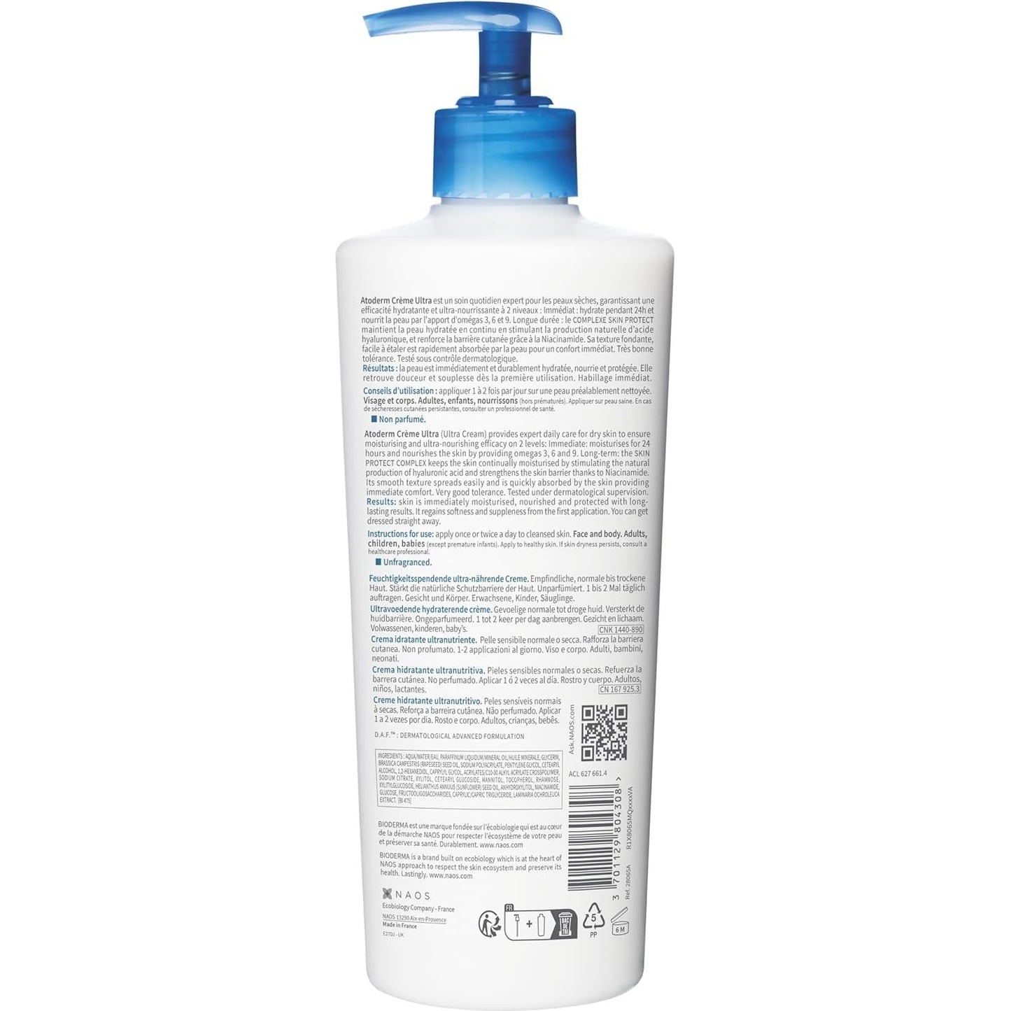 Bioderma Atoderm Crème Ultra Nourishing Daily Moisturiser 500ml