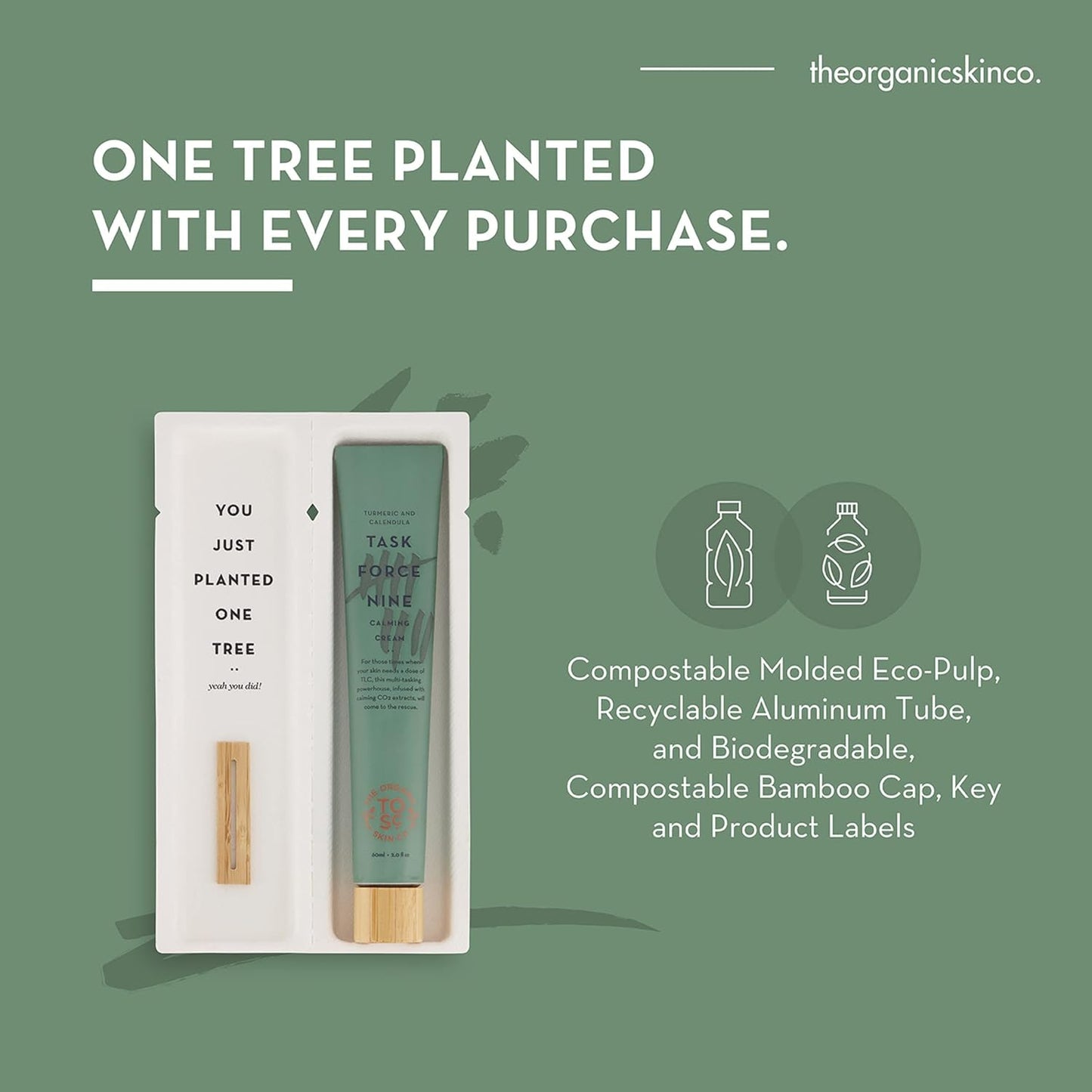 The Organic Skin Co Organic Task Force Nine Calming Cream Turmeric and Calendula 60ml - Cutprice Online