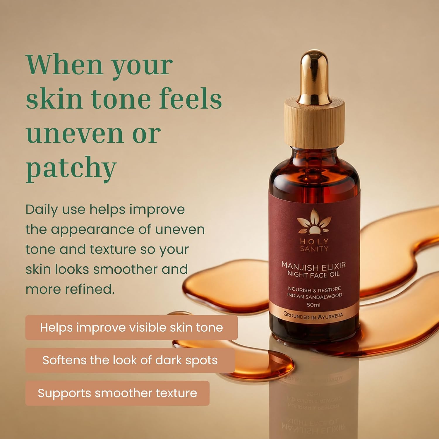 Holy Sanity Saffron Glow Day Face Oil 50ML