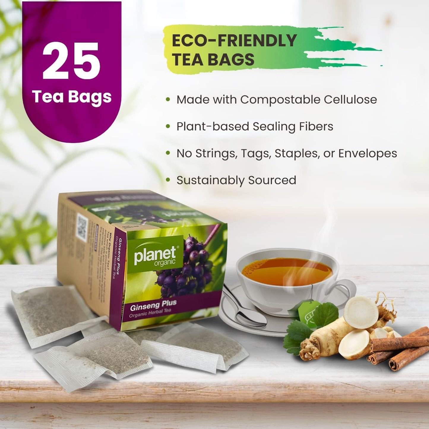 Planet Organic Organic Siberian Ginseng Root Loose Leaf Tea 75g - Cutprice Online