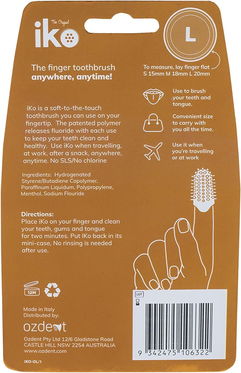 Iko Original Finger Toothbrush Size L