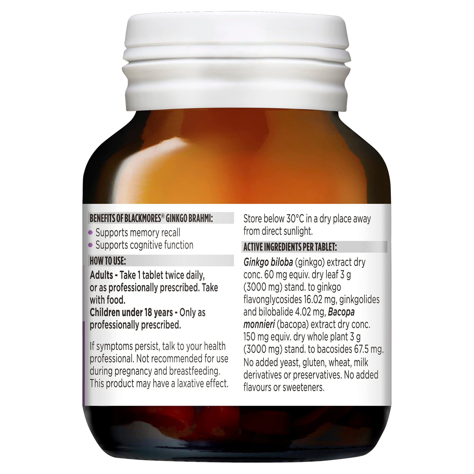 Blackmores Ginkgo Brahmi 40 Tablets - Cutprice Online
