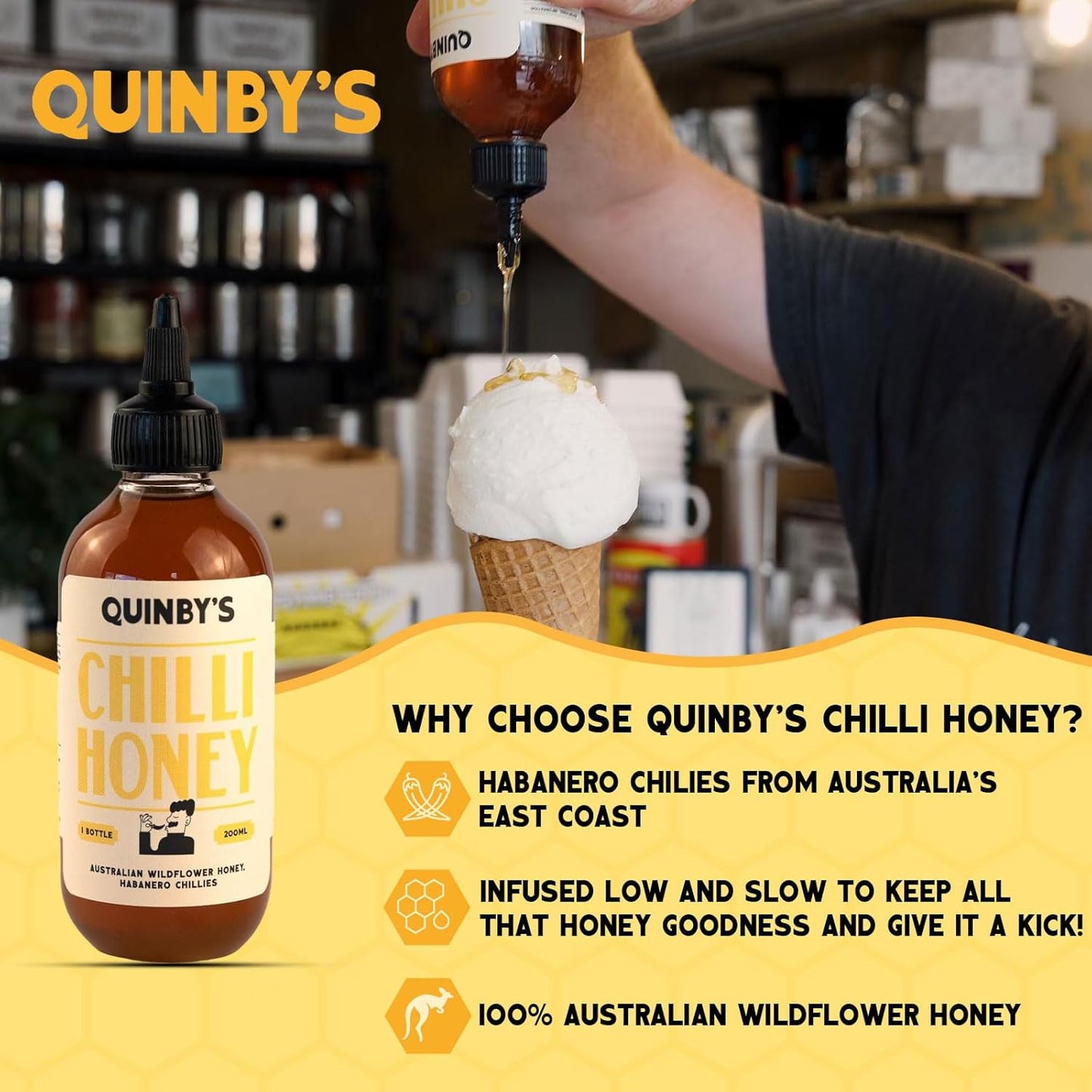Quinby's Chilli Hot Honey 200ml - Cutprice Online