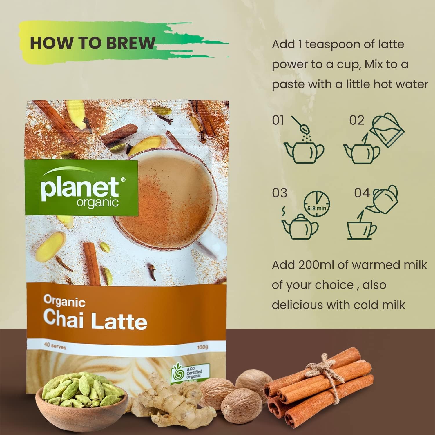 Planet Organic Organic Chai Latte 100g - Cutprice Online