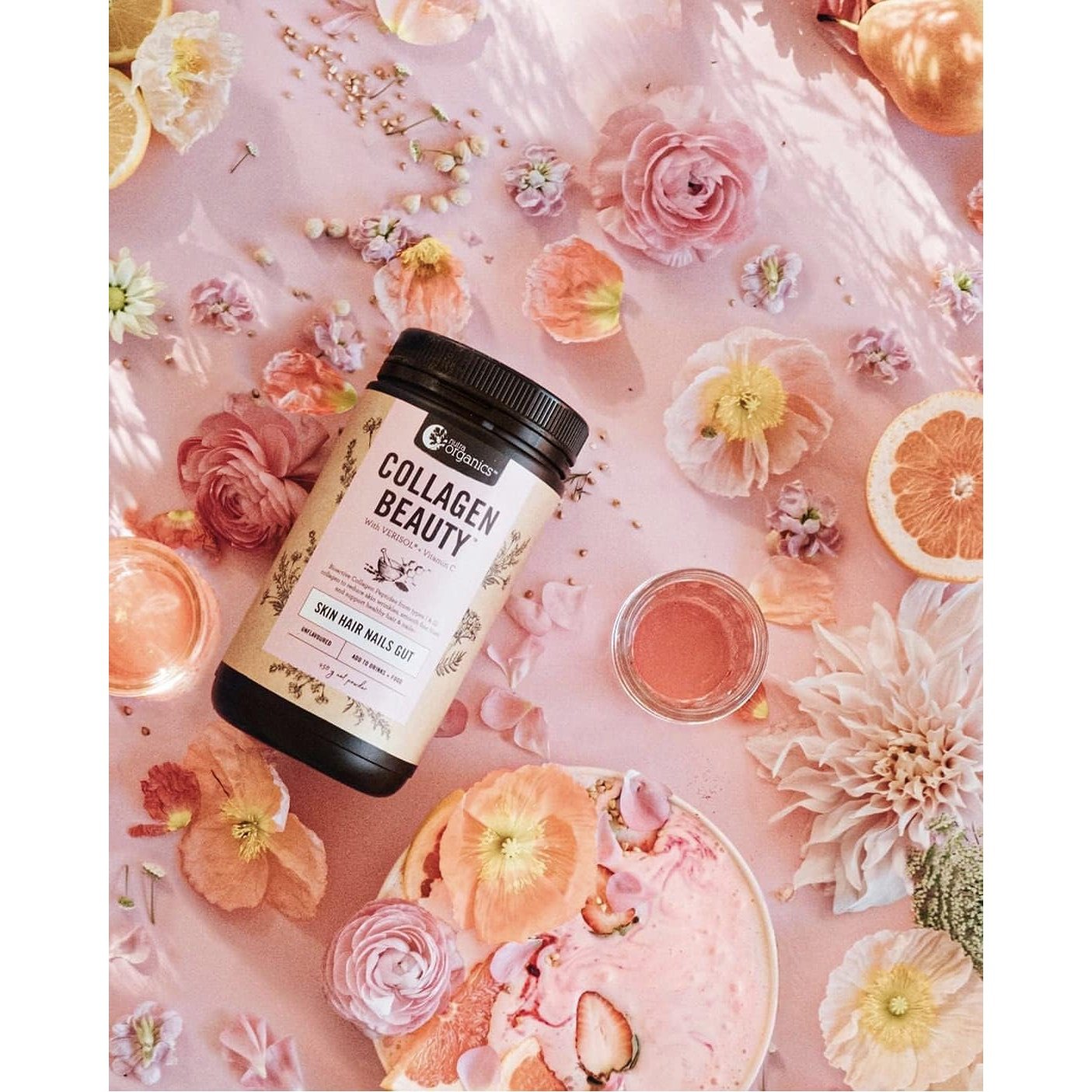 Nutra Organics Collagen Beauty Bioactive Collagen Peptides + Vitamin C Unflavoured 450g - Cutprice Online