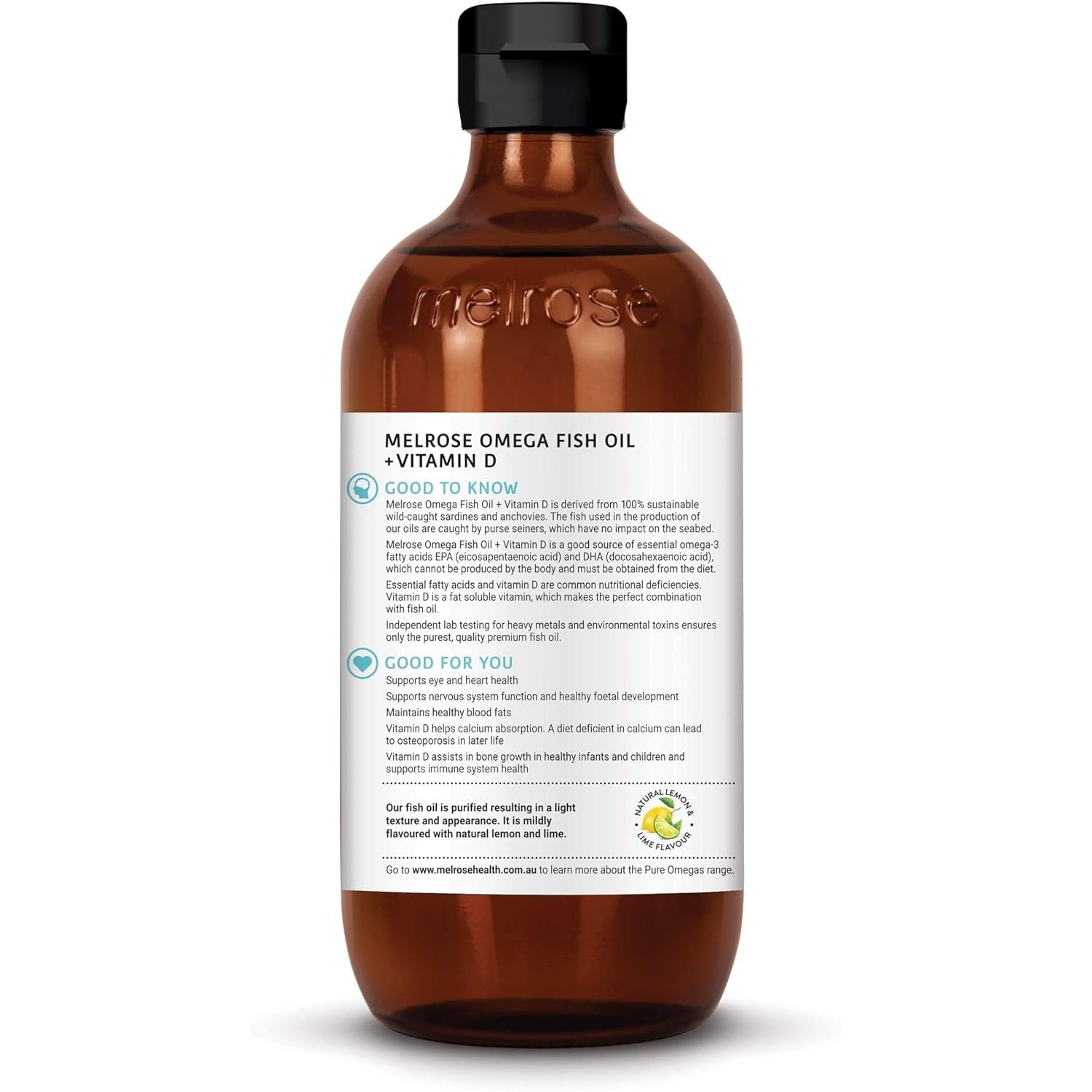 Melrose Fish Oil + Vitamin D (Joint & Bone) 500ml - Cutprice Online