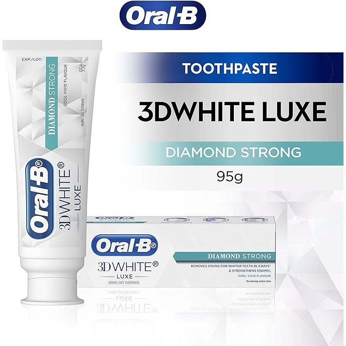 Oral B Teeth Whitening Toothpaste 3D White Luxe Diamond Strong 95g - Cutprice Online