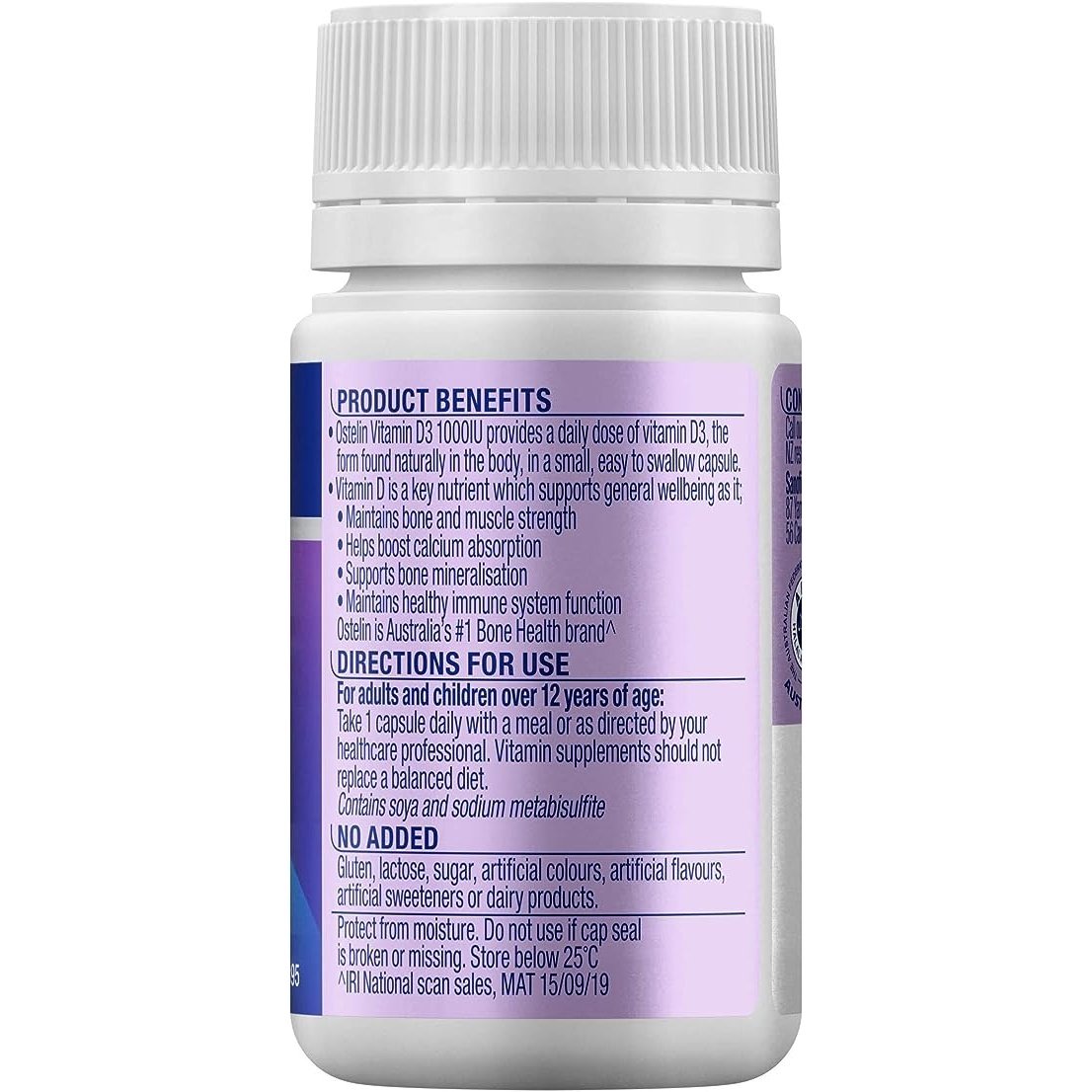 Ostelin Vitamin D3 1000IU 60 Capsules - Cutprice Online