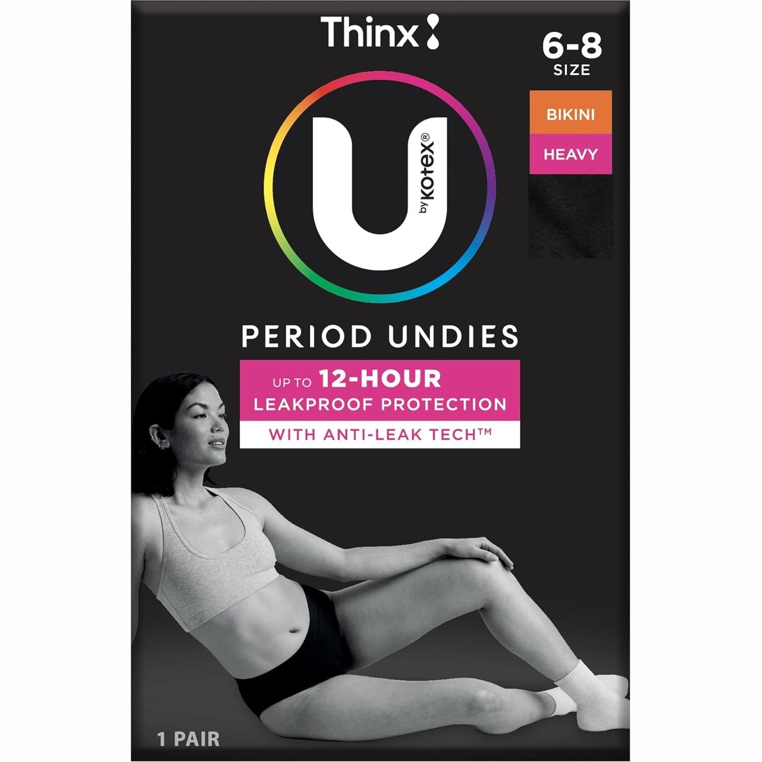U by Kotex Bikini Size 6-8