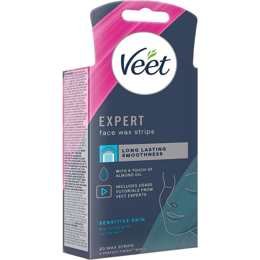 Veet Expert Face Wax Strips 20 Pack - Cutprice Online