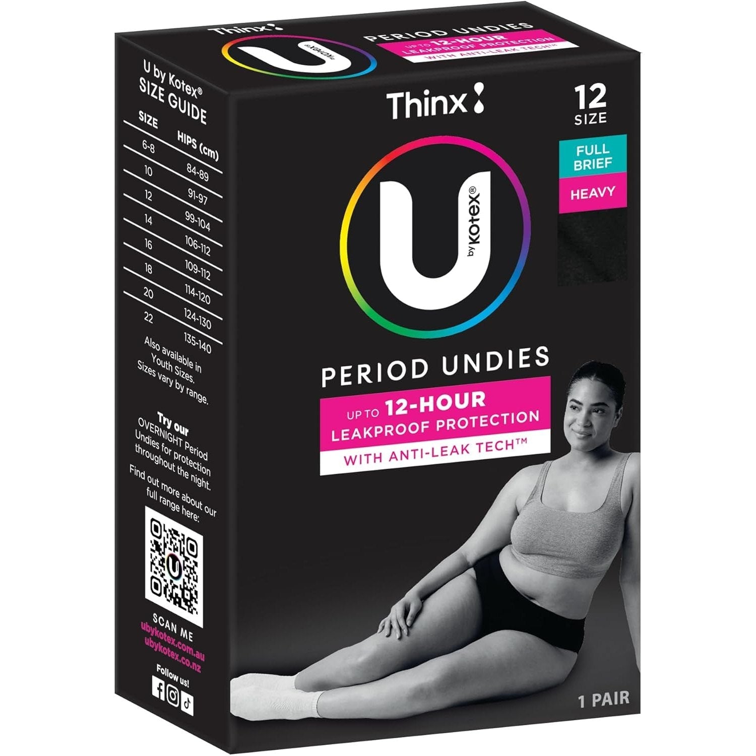 U by Kotex Full Brief Size 12