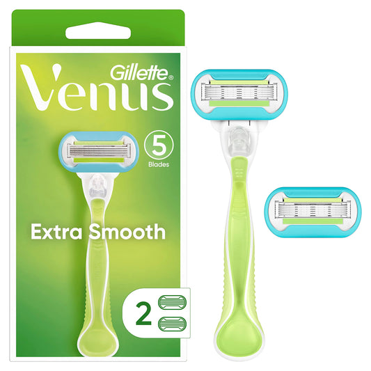 Gillette Venus Extra Smooth Razor Handle + 2 Blade Refills - Cutprice Online