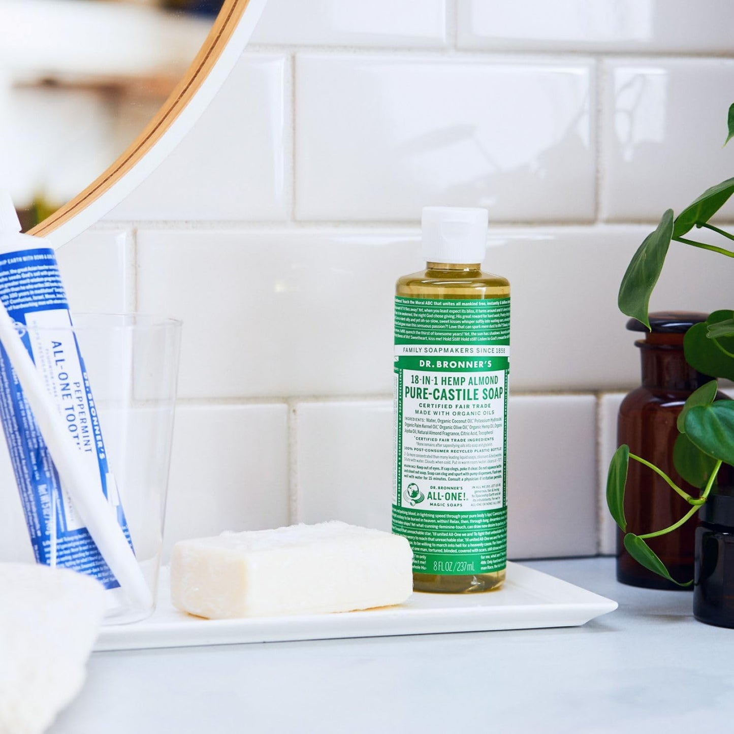Dr. Bronner's Pure-Castile Soap Liquid (Hemp 18-in-1) Almond 237ml - Cutprice Online