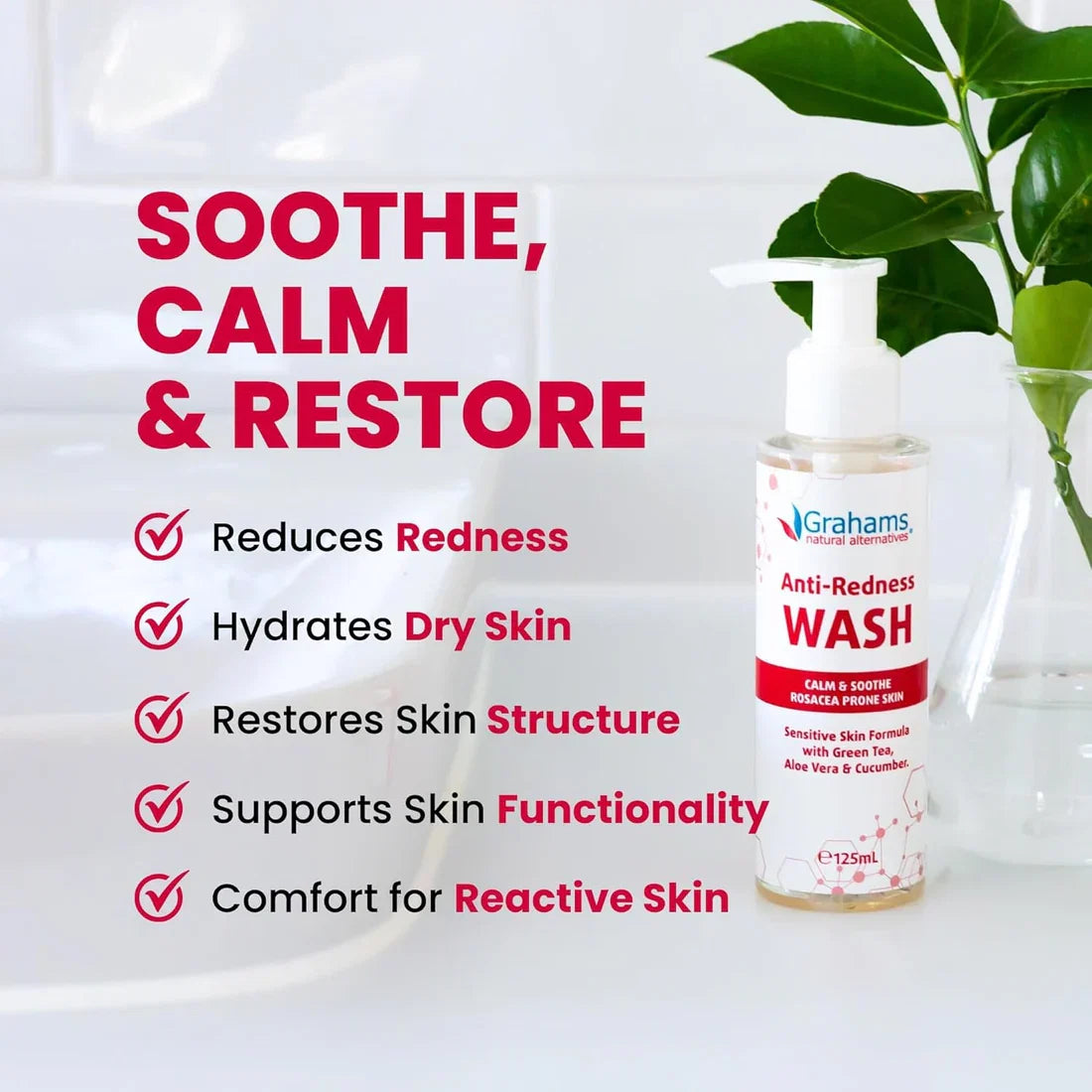 Grahams Anti-Redness Wash 125ml