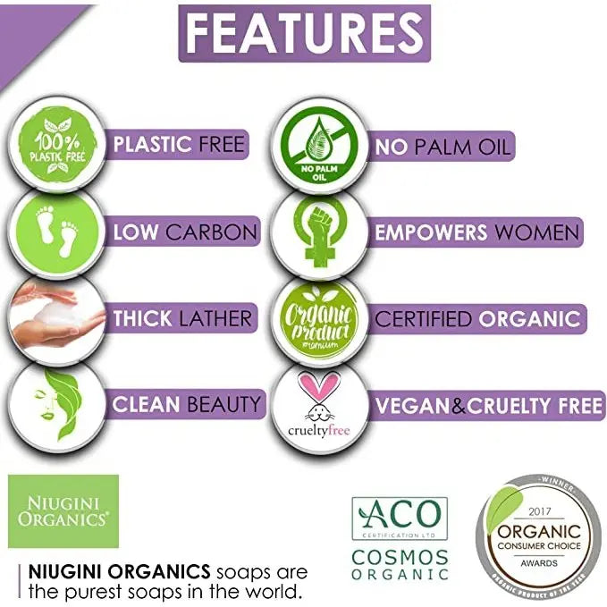 NIUGINI ORGANICS Virgin Coconut Oil Soap Lavender 100g NIUGINI