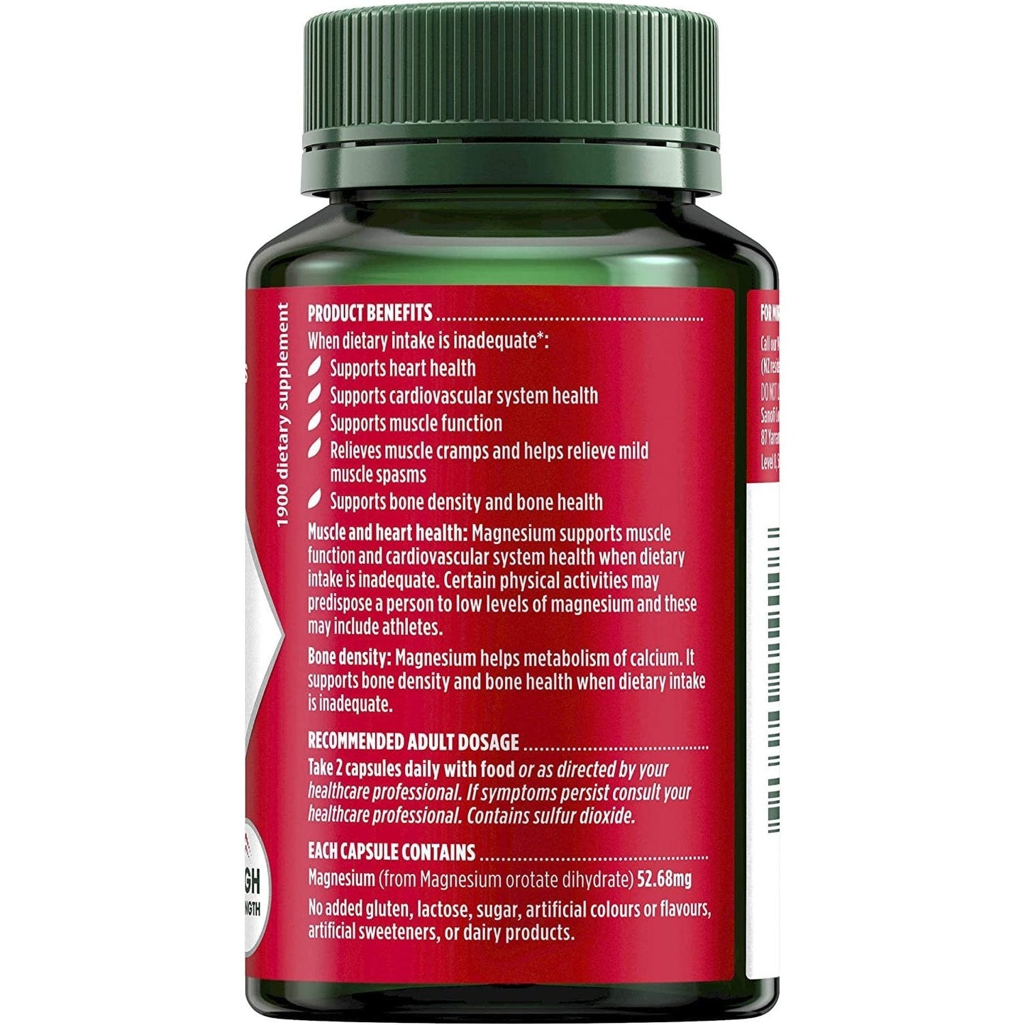 Nature's Own High Strength Magnesium Orotate 800mg 60 Capsules - Cutprice Online