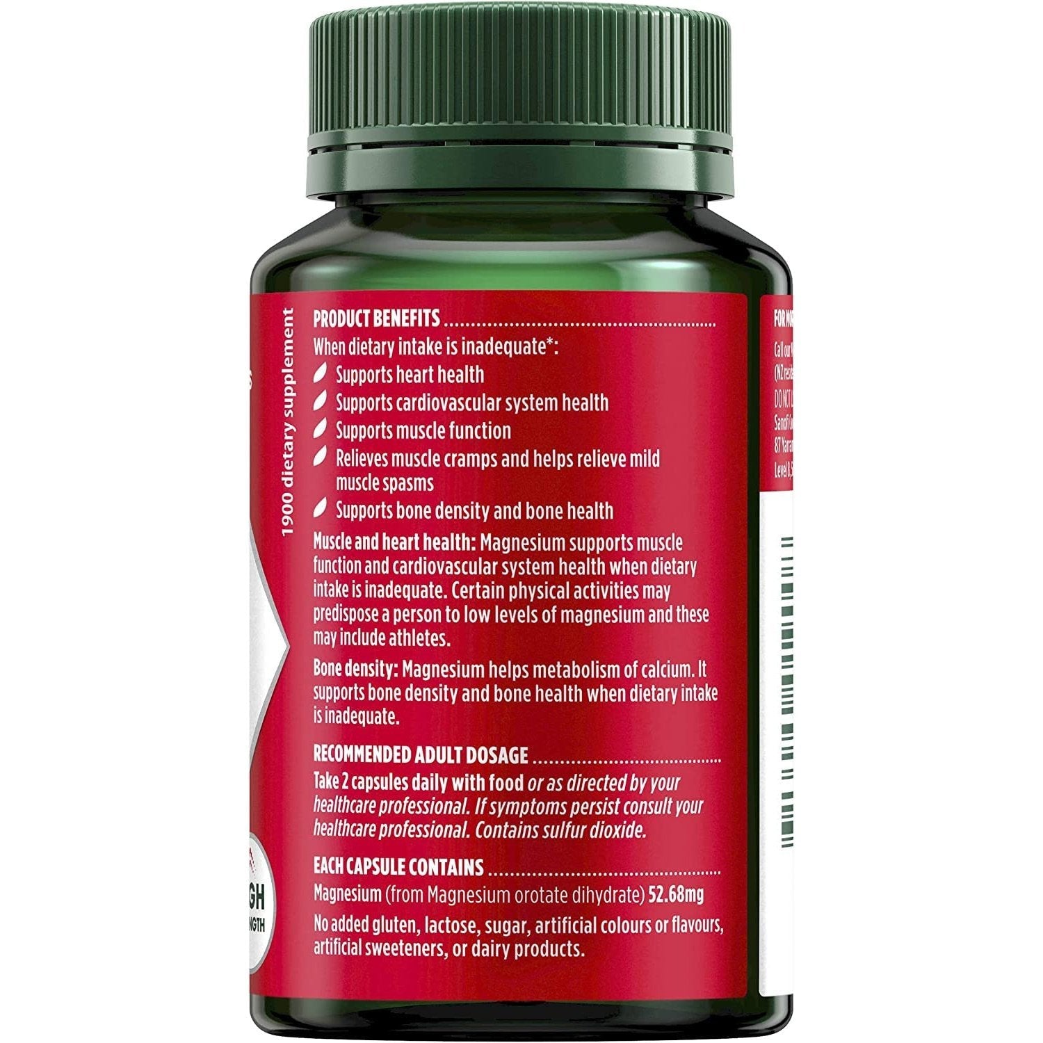 Nature's Own High Strength Magnesium Orotate 800mg 60 Capsules - Cutprice Online