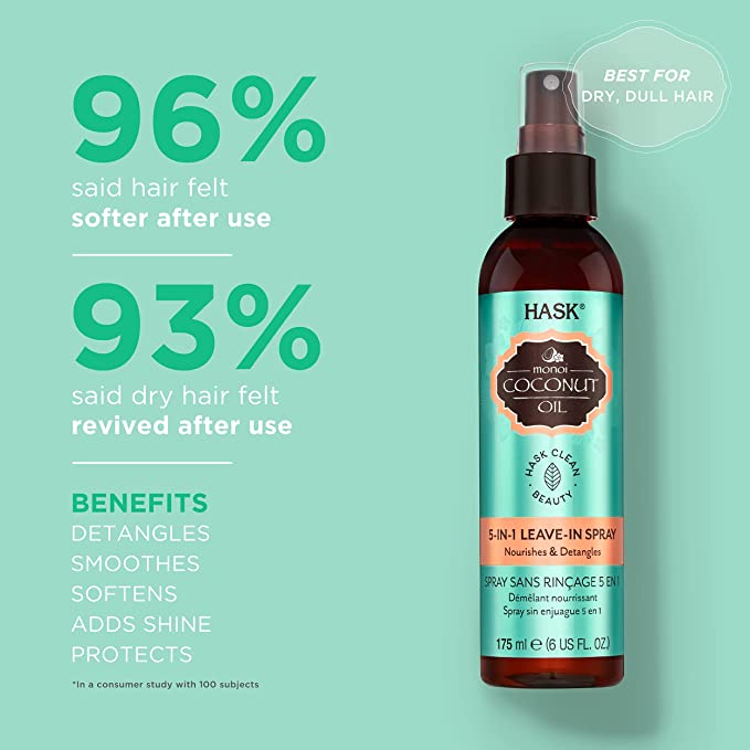 Hask Monoi Coconut Nourishing 5-in-1 Leave-In Spray Treatment 175mL - Cutprice Online