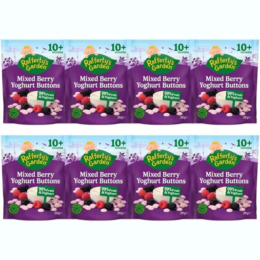 Raffertys Garden 10+ Months Mixed Berry Yoghurt Buttons 28g Z8