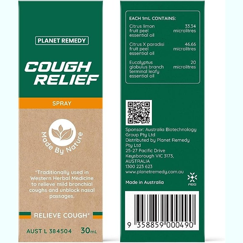 Planet Remedy Cough Relief Spray 30mL - Cutprice Online