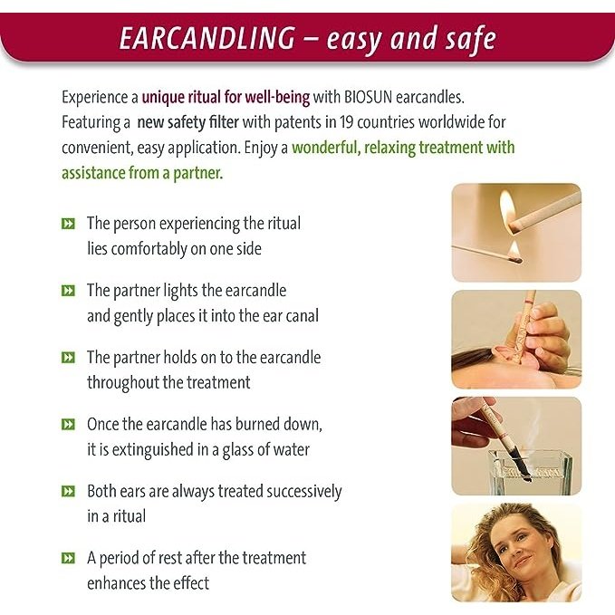 Biosun Ear Candles Traditional Wellbeing Ritual 3 Pairs BIOSUN EARCANDLE