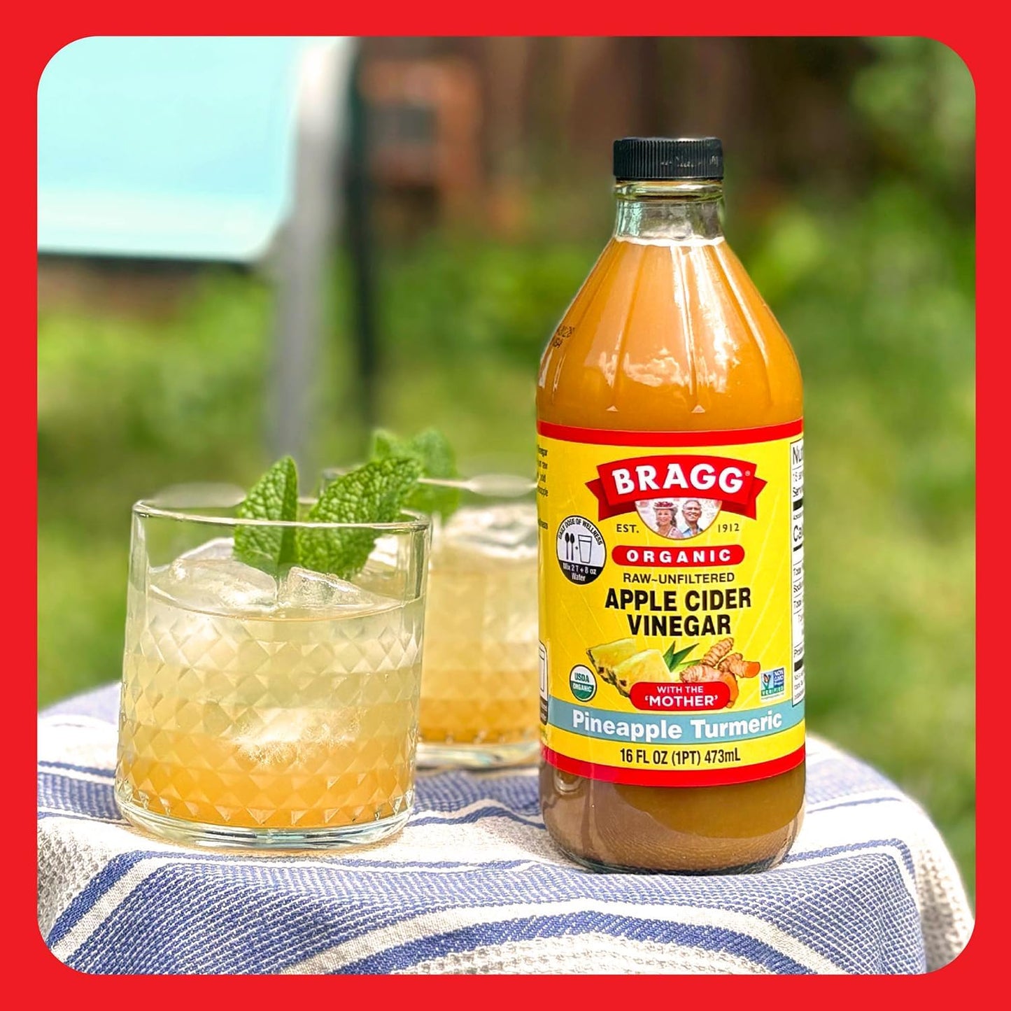 Bragg Apple Cider Vinegar Pineapple Turmeric 473ml