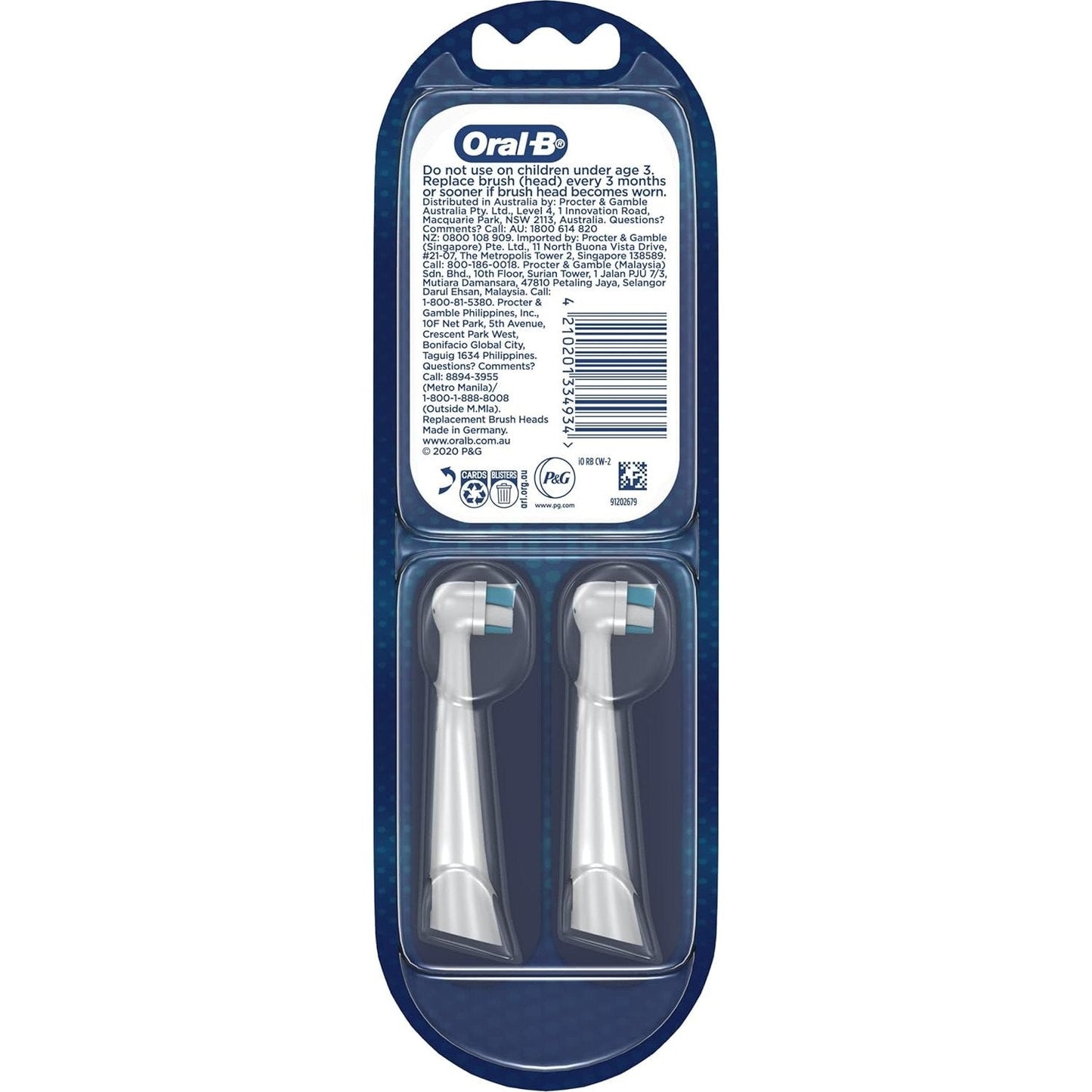 Oral B Power Toothbrush iO Advanced Clean Refills White 2 Pack