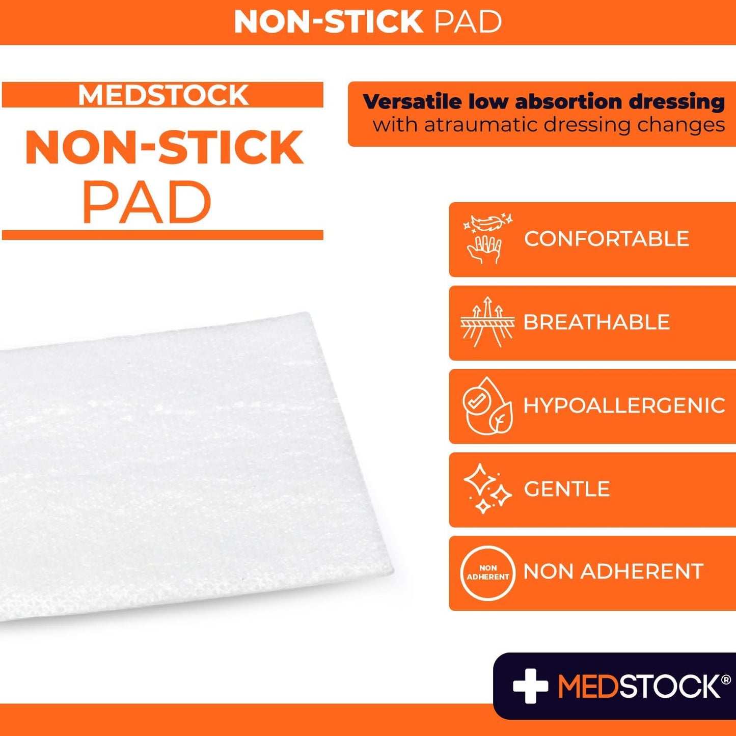 Medstock Non Stick Pad 10 cmx10 cm 3Pack