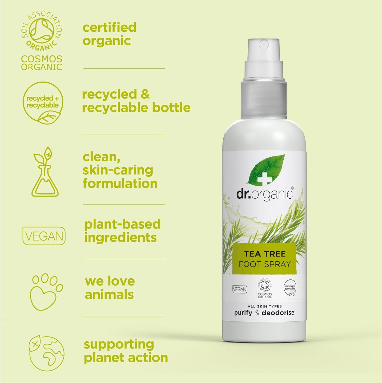 Dr Organic Tea Tree Foot Spray 100ml - Cutprice Online
