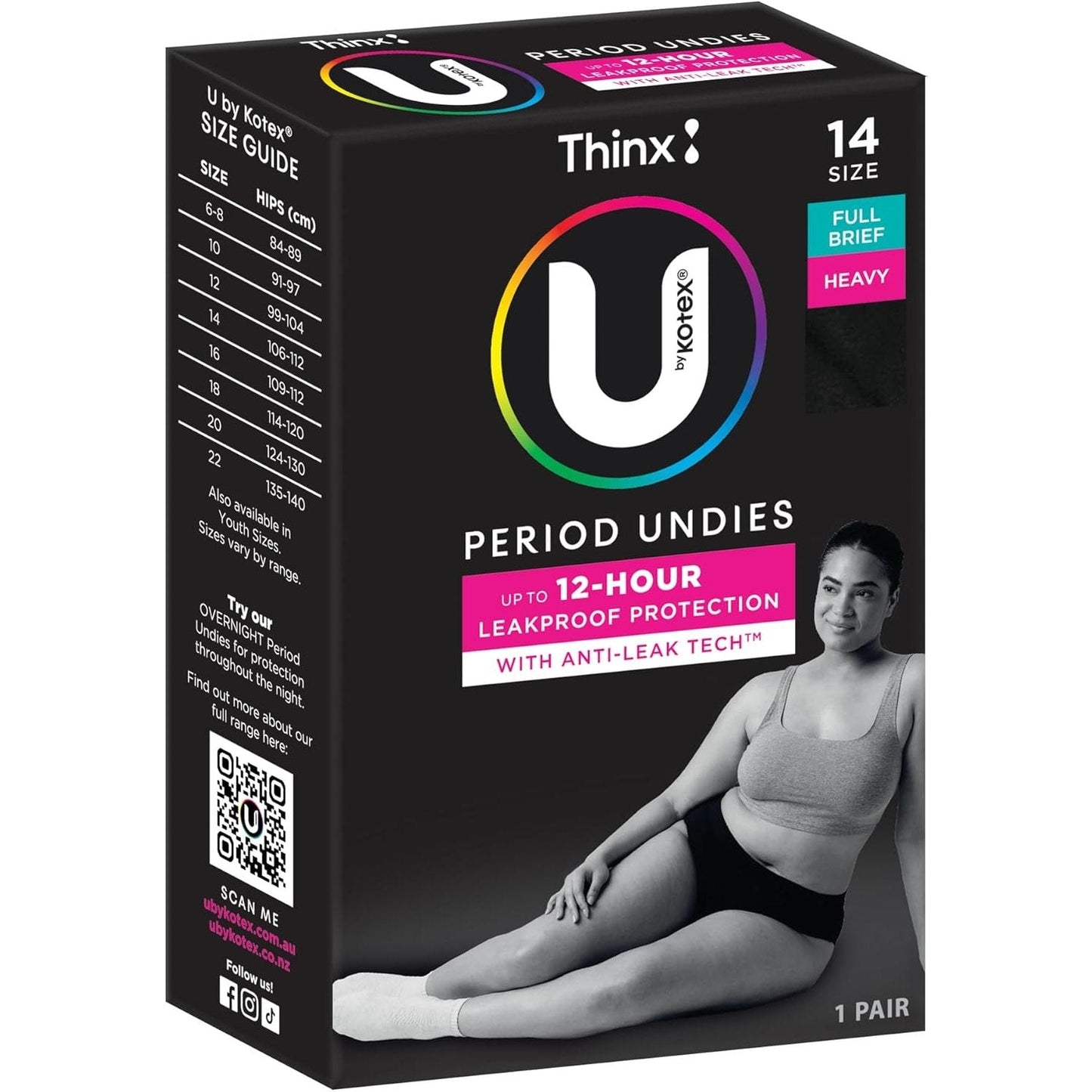 U by Kotex Full Brief Size 14