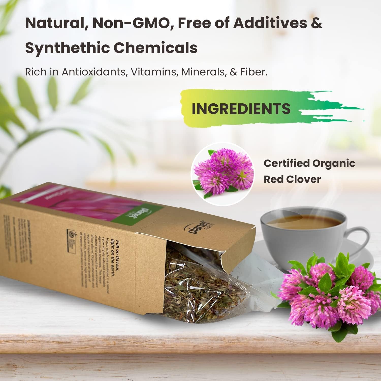 Planet Organic Organic Red Clover Loose Leaf Tea 25g - Cutprice Online