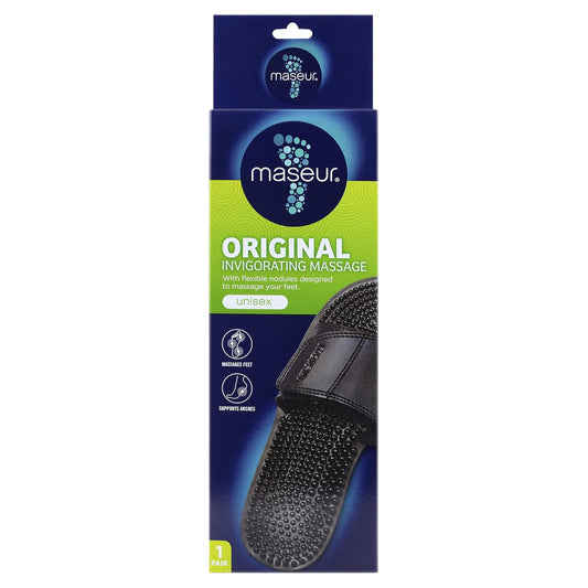 Maseur Invigorating Massage Sandal Black Size 7