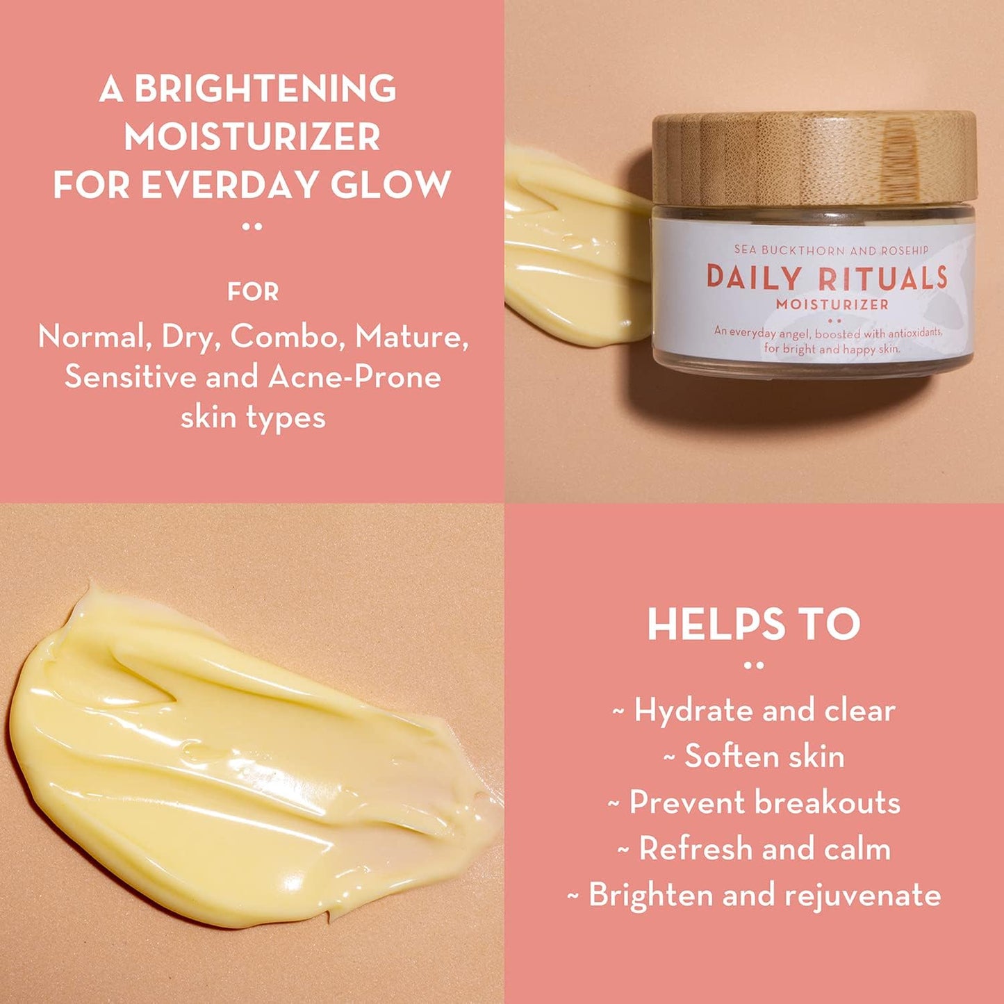 The Organic Skin Co Organic Daily Rituals Moisturiser Sea Buckthorn and Rosehip 50ml - Cutprice Online