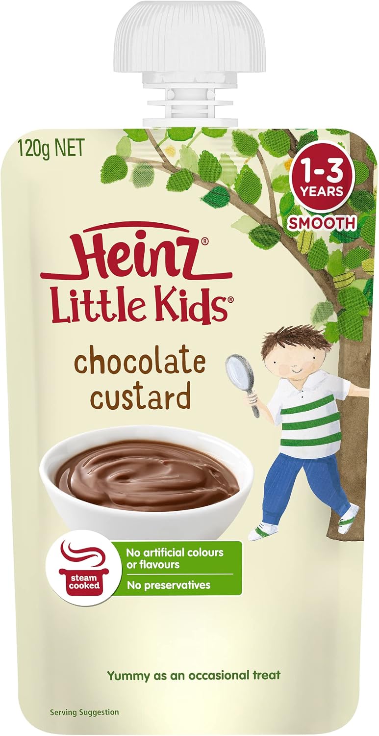 Heinz Little Kids Chocolate Custard Pouch 120g(Pack of 6)
