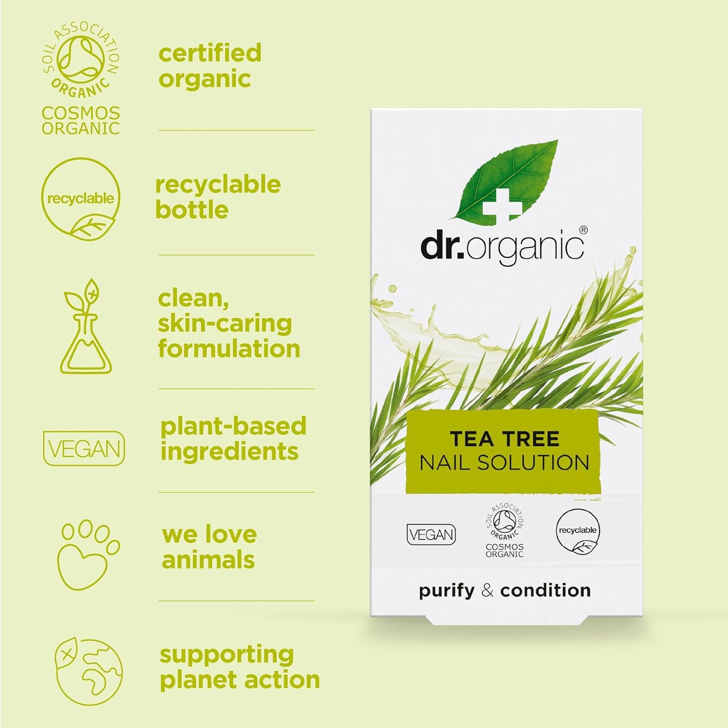 Dr Organic Tea Tree Nail Solution 10ml - Cutprice Online