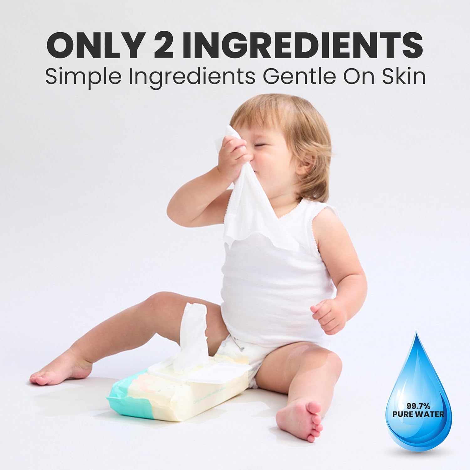 Marquise Plant Based 99.7% Pure Water Wipes x 64 Pack - Cutprice Online