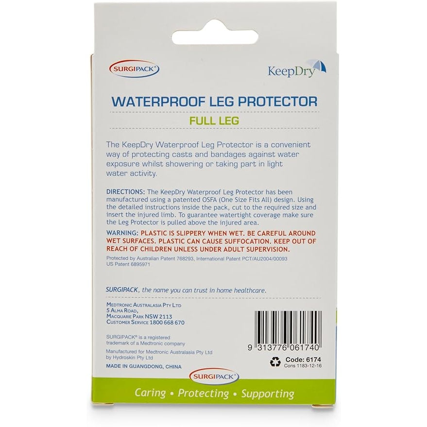 SURGIPAK 6174 KEEP DRY FULL LEG 2PK - Cutprice Online