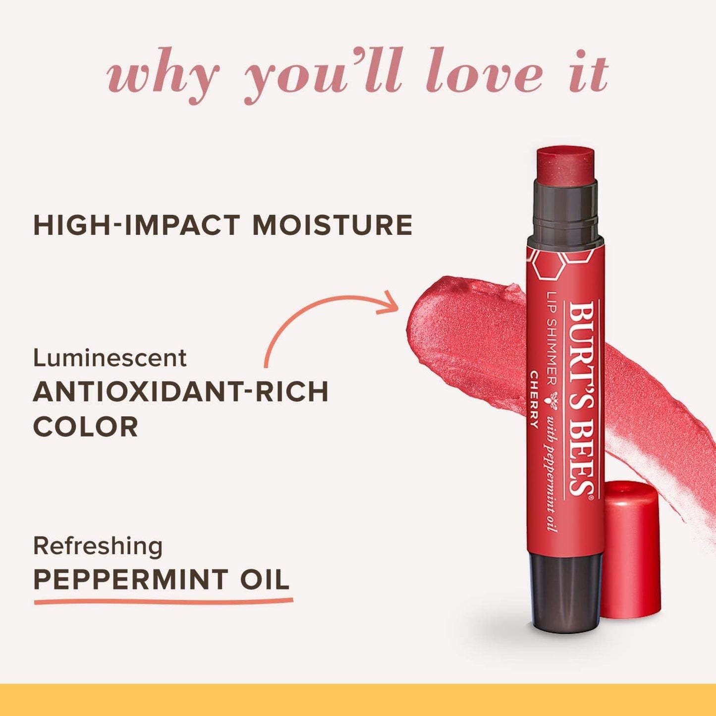 Burt's Bees Lip Shimmer Cherry 2.6g - Cutprice Online