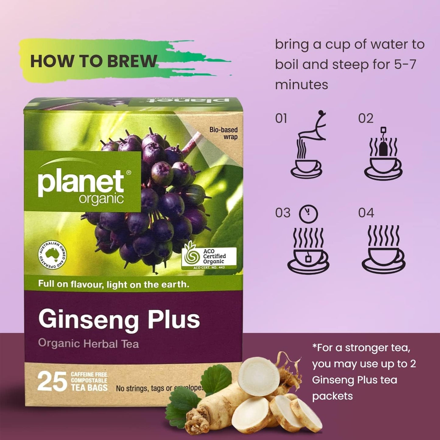 Planet Organic Organic Siberian Ginseng Root Loose Leaf Tea 75g - Cutprice Online