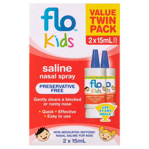 Flo Kids Saline Nasal Spray Value Twin Pack 2 X 15ml