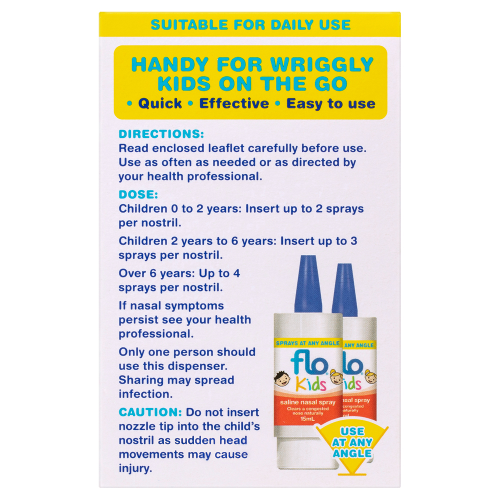 Flo Kids Saline Nasal Spray Value Twin Pack 2 X 15ml