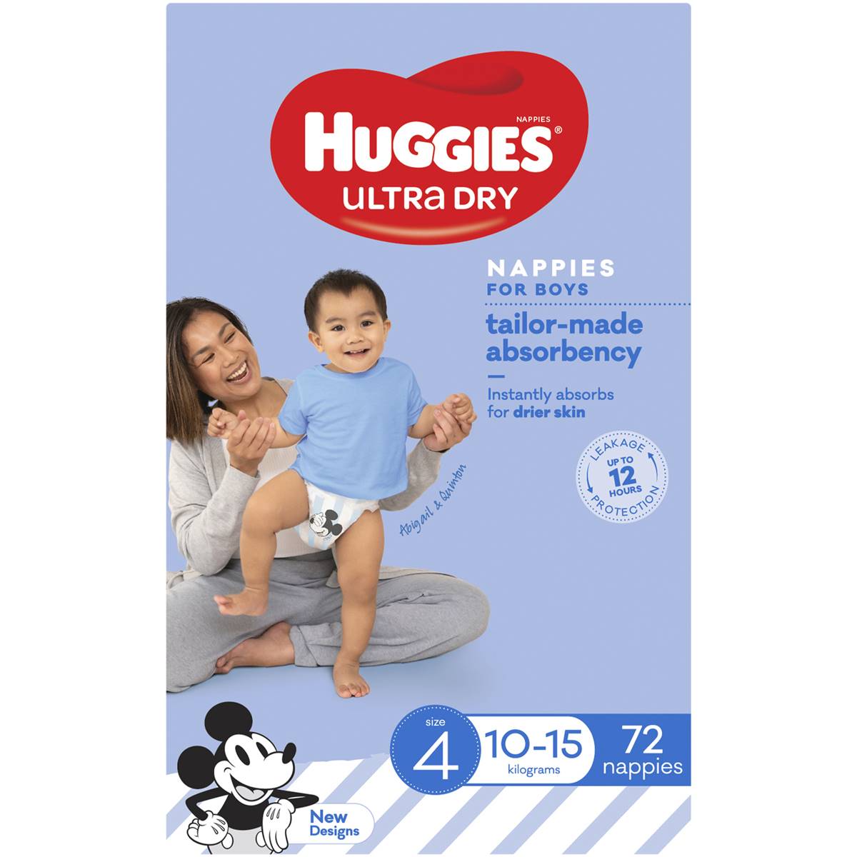 Huggies Ultra Dry Nappies Boys Size 4 (10-15kg) 72 Pack - Cutprice Online