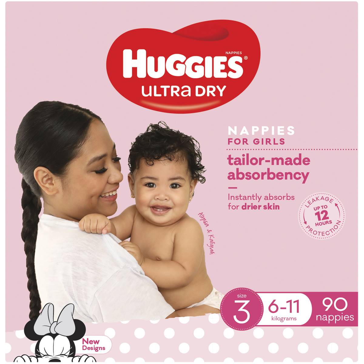 Huggies Ultra Dry Nappies Girls Size 3 (6-11kg) 90 Pack - Cutprice Online