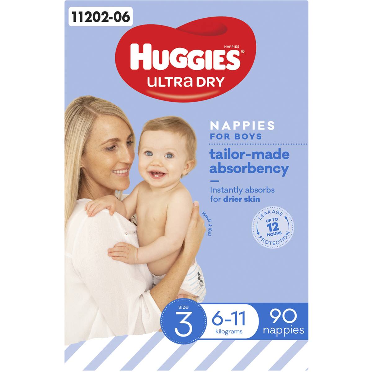 Huggies Ultra Dry Nappies Boys Size 3 (6-11kg) 90 Pack - Cutprice Online