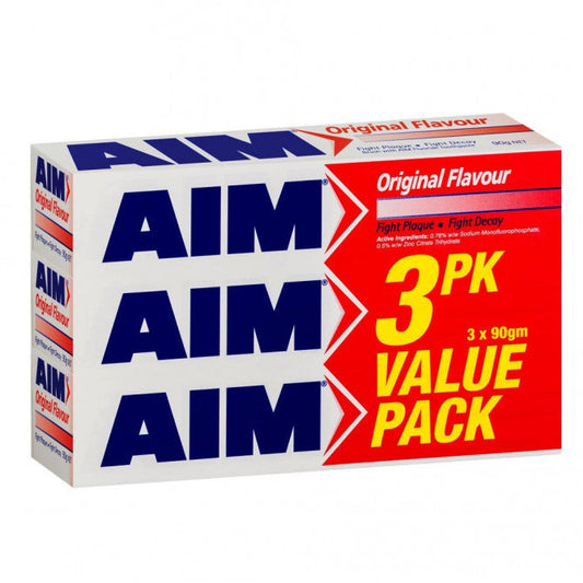 Aim Toothpaste Original Flavour 90g (Pack of 3) - Cutprice Online