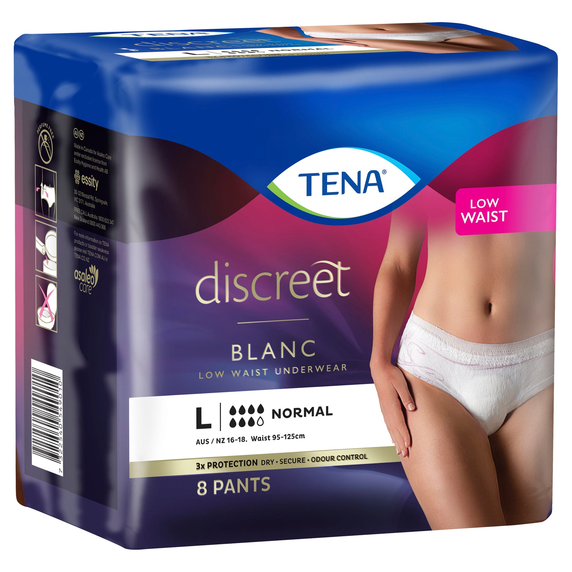 TENA Pants Women Discreet Large 8 Pack X3 - Cutprice Online
