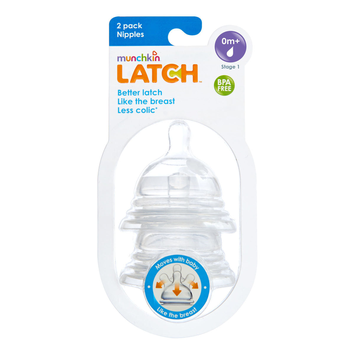 Munchkin Latch Stage 1 Nipple 2PK - Cutprice Online